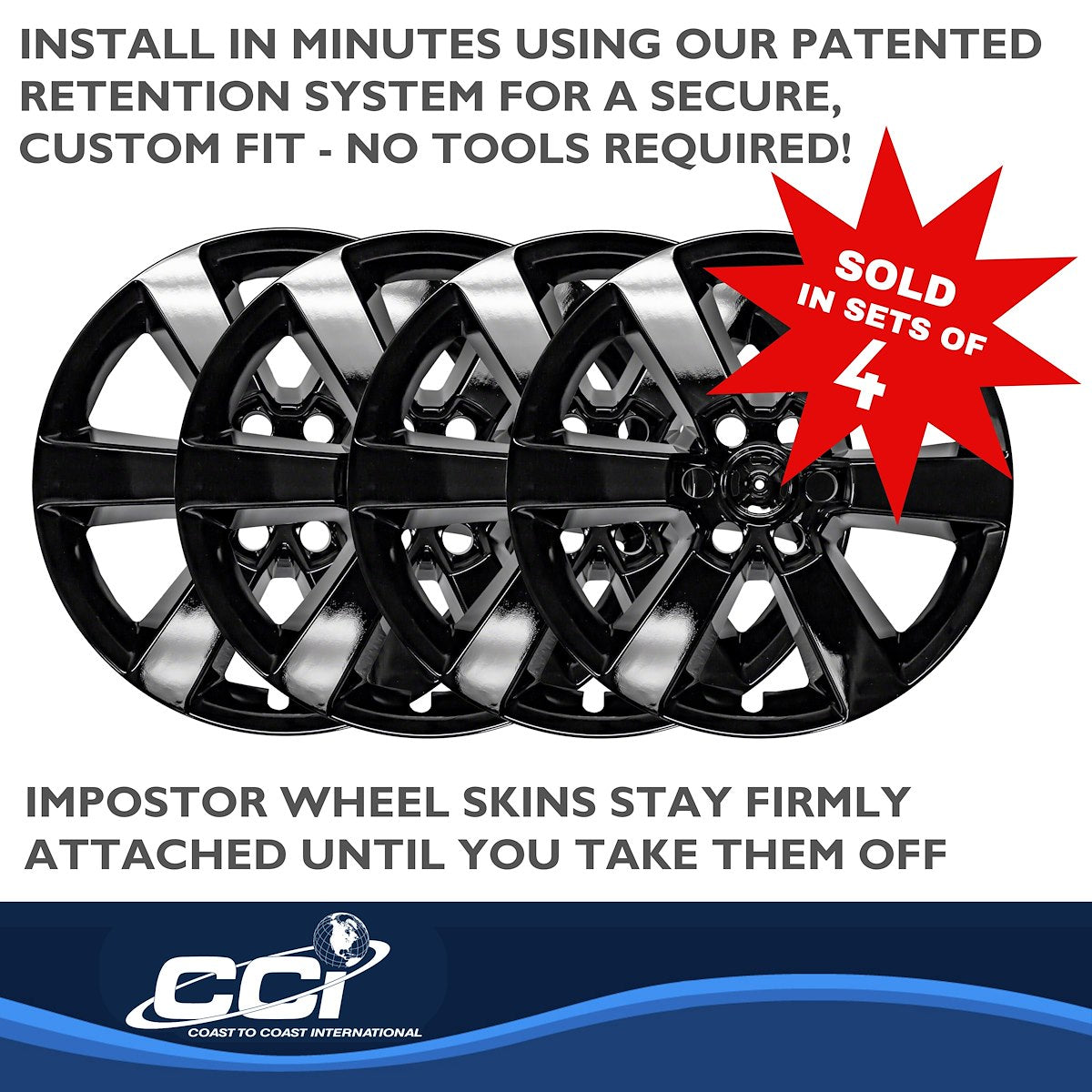 Coast2Coast Wheel Skins & Styled Wheel Covers IWCIMP380BLK product image 5