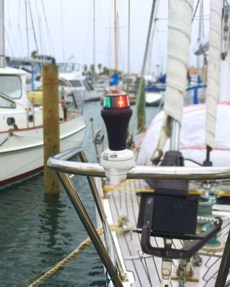 Railblaza Navigation Light, For Up To 36 ft Boats, 2.36 in Diameter x 5 in Height, Red/Green LED - 02-5005-11