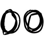 Crown Automotive Door Weather Strip, Full Steel Door Strip, Black, Set of 2 - 5017462K