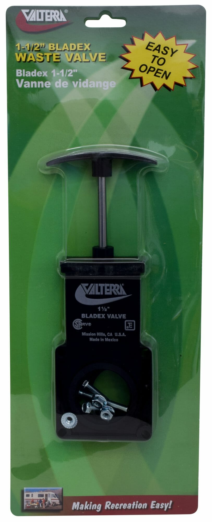 Valterra Sewer Waste Valve, 1-1/2 in Waste Valve - T1001VP