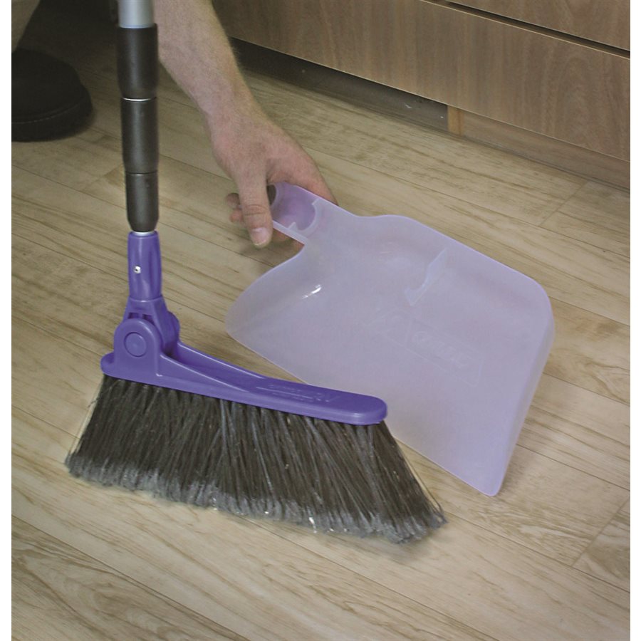 Camco Broom, Telescoping 24 in to 52 in Length Handle, Soft Bristled Head, Aluminum Handle - 43623
