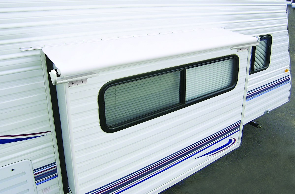 Carefree RV Awning, 42 in Extension Automatically Extends/Retracts With The Slide Out, Roof Size Range 82 To 89 in, 93 in Fabric Width - LH0896242