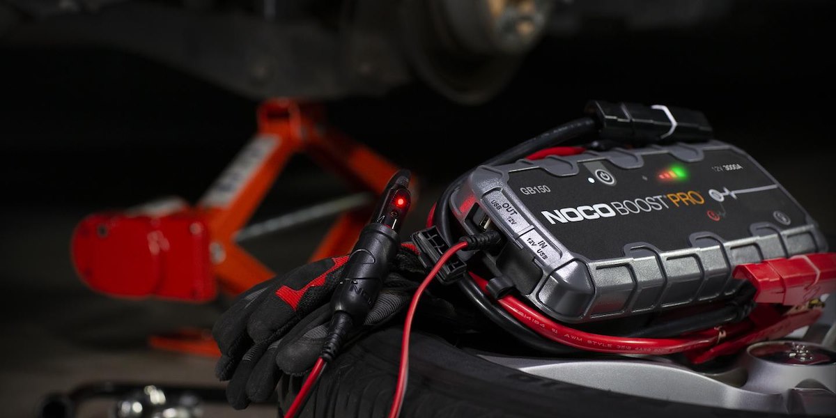 NOCO Battery Jump Starter, 88 Watt Hours Capacity Lithium-Ion Battery, 3000 Peak amp, Up To 80 Jump Starts Per Charge - GB150