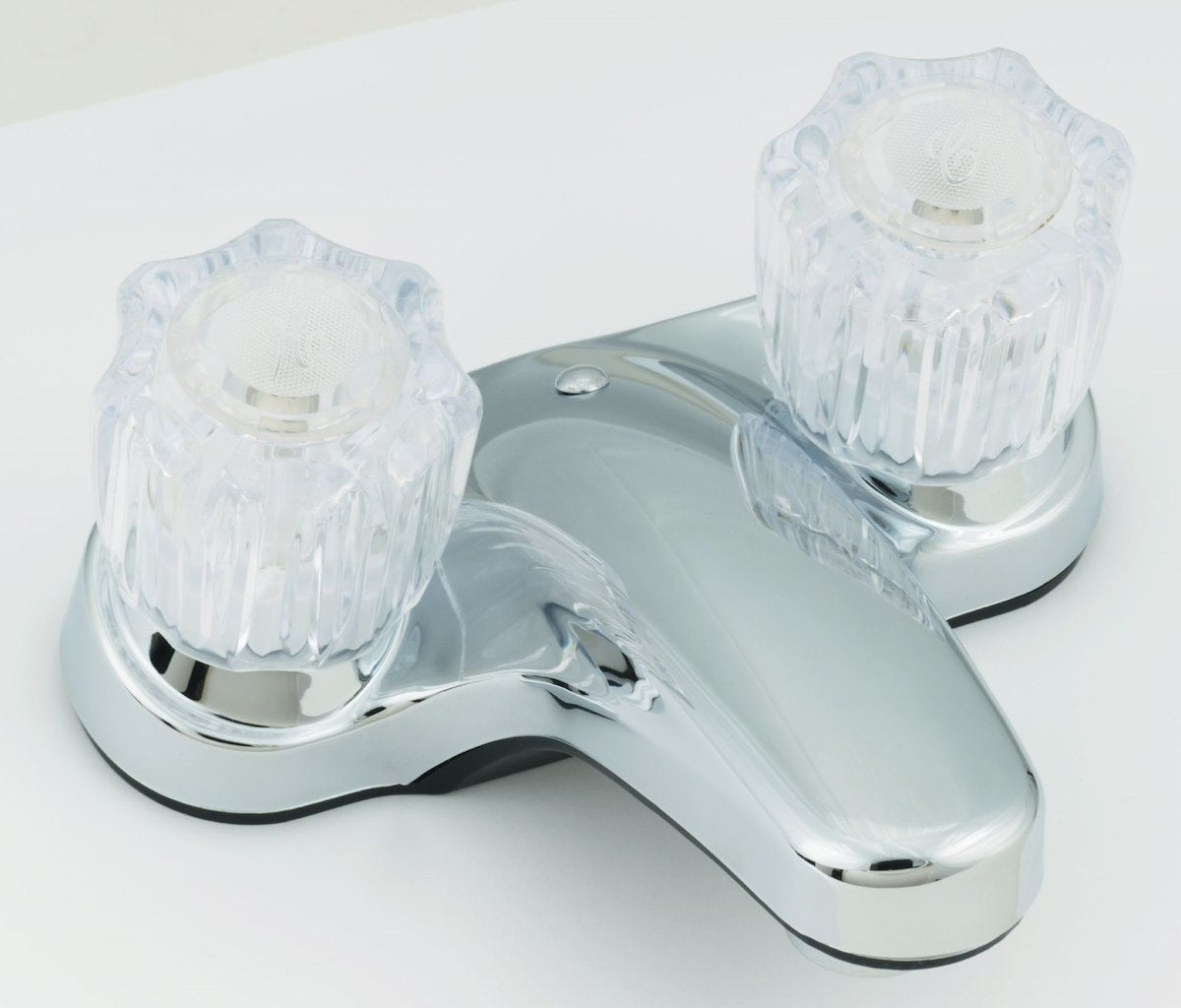 Empire Faucet Faucet, 2 Clear Crystal Knob Handle, Chrome Plated/Plastic - U-YJW77