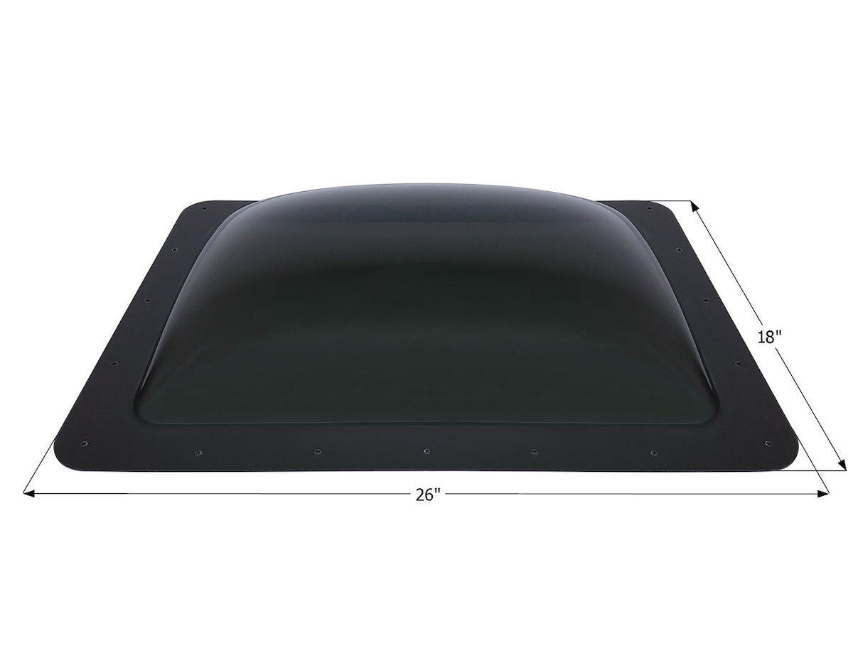 Icon Skylight, 5 in High Bubble Type Dome, For 22 in Length x 14 in Width Opening, 26 in Length x 18 in Width Flange - 14292