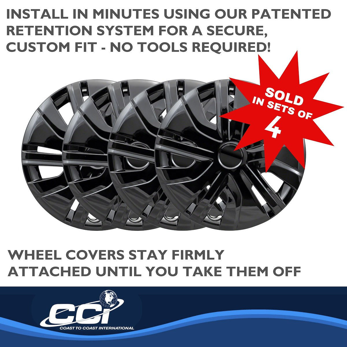 Coast2Coast Universal Wheel Covers 49514BLK product image 5