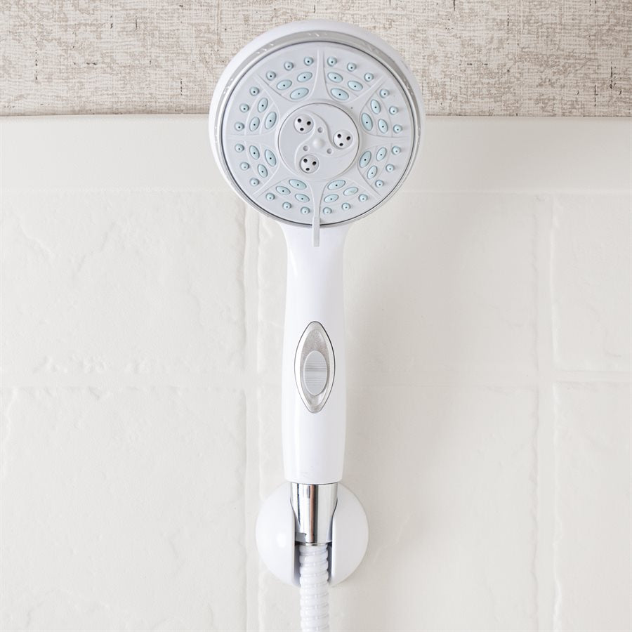 Camco Shower Head, Hand Held With 60 in Hose, With 5 Available Spray Settings, Fits Standard 1/2 in Shower Arm - 43714