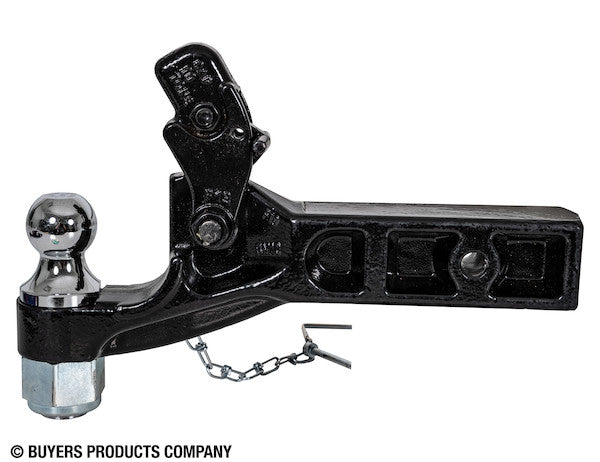 Buyers Products Pintle Hook, 2-1/2 in Receiver Mount, 10 Ton Combination Hitch, 20000 lb Towing Capacity - RM102000