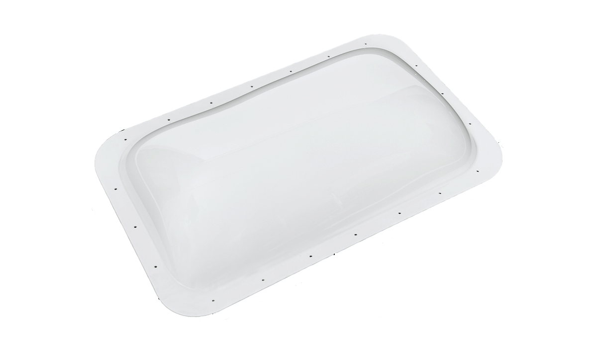 Icon Skylight, 5-1/2 in High Bubble Type Dome, For 27 in Length x 15-3/4 in Width Opening, 30-1/8 in Length x 18-5/8 in Width Flange - 12156