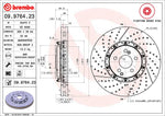 Brembo Brake Rotors 09976423C02 product image 2