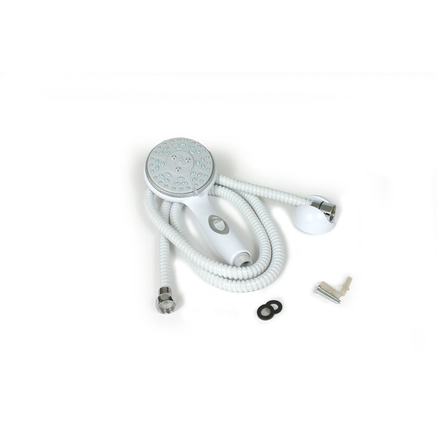 Camco Shower Head, Hand Held With 60 in Hose, With 5 Available Spray Settings, Fits Standard 1/2 in Shower Arm - 43714