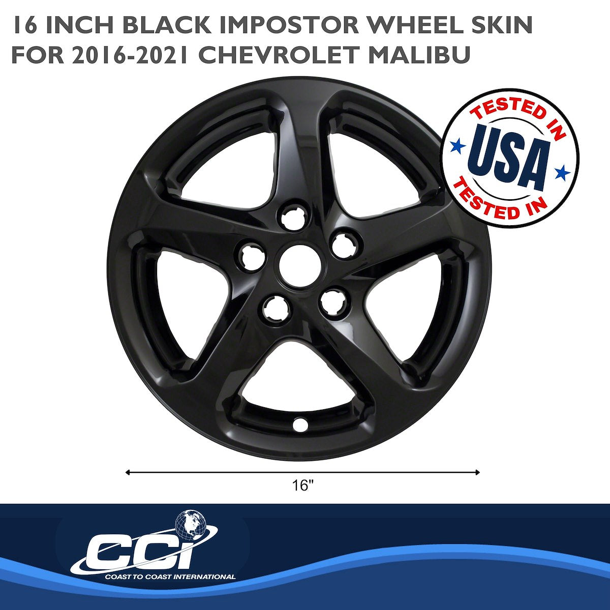 Coast2Coast Wheel Skins & Styled Wheel Covers IWCIMP394BLK product image 2