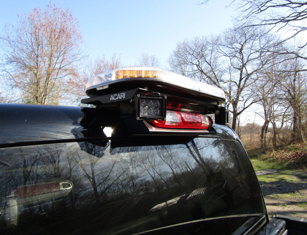 Acari Fleet Solutions Warning Light Mount, LP Series, Powder Coated Satin Black, Aluminum - RTM-101-LP-FORD-M