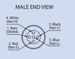 Maretron Marine Network Cable Connector, Micro/Mid Field Attachable 5-Pin Male Connector, Approvals: NMEA 2000 Approved/IEC 61162-3 - FA-CM-ST