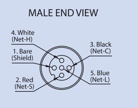 Maretron Marine Network Cable Connector, Micro/Mid Field Attachable 5-Pin Male Connector, Approvals: NMEA 2000 Approved/IEC 61162-3 - FA-CM-ST