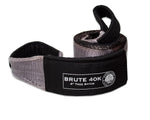 Overland Vehicle Systems Tow Strap, 4 in Width x 8 ft Length, Rated at 40,000 lb, Gray with Black Ends - 19079916