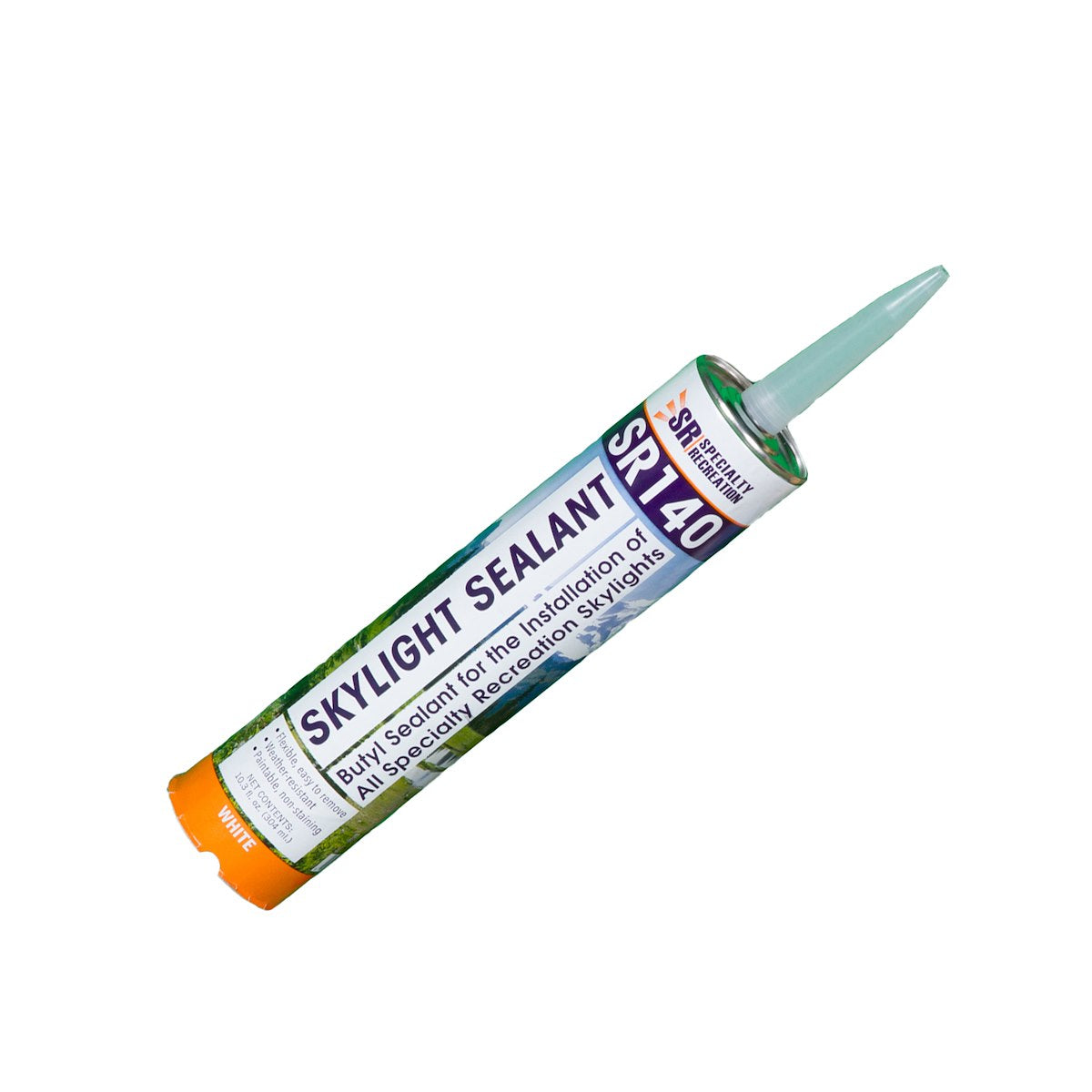 Specialty Recreation Roof Sealant, White, 10.3 oz Chalk Tube - SR140