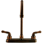 Dura Faucet Faucet, 12 in J-Spout, 2 Teapot Classical Handle, Oil Rubbed Bronze Coated/Plastic Body/Brass Spout - DF-PK330HC-ORB