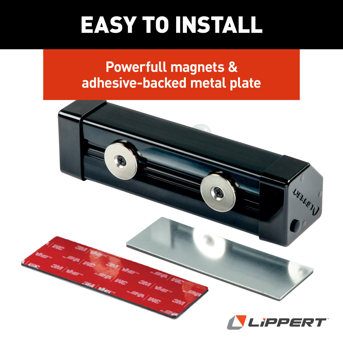 Lippert Entry Step Light, 6-3/4 in Length x 1-3/4 in Width x 1-3/4 in Height, LED Bulb, Without 6 AA Batteries - 2022172335