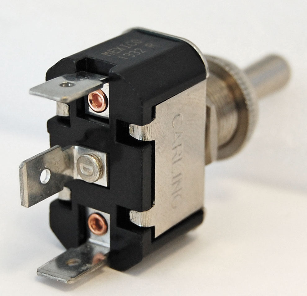 Blue Sea Multi Purpose Switch, 15 amp At 125 V AC/15 amp At 12 V DC/10 amp At 250 V AC, Nickel-Plated Brass - 4152-BSS