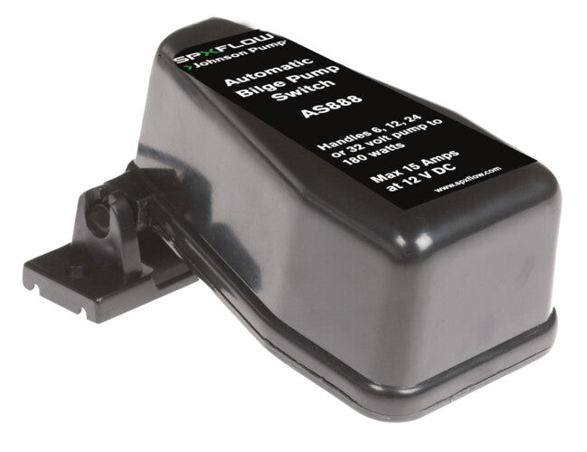 Johnson Pumps Bilge Pump Switch, AS888, 15 Ampere At 12 V DC Maximum Current Draw, Can Be Used With 12, 24 Or 32 V Systems - 26014