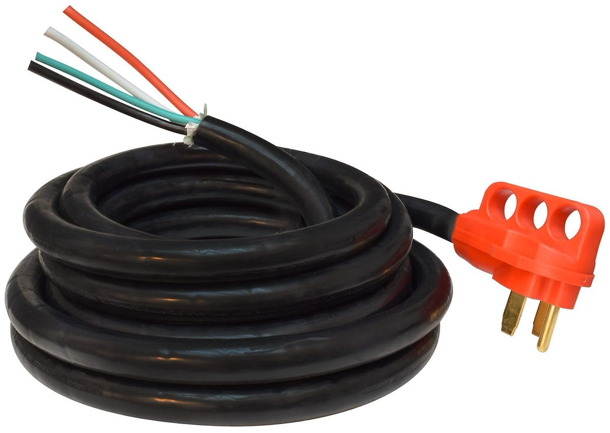 Valterra Power Cord, Siingle 3 Prong Non-Detachable End And End For Hard Wiring, 50 amp, 25 ft Length - A10-5025END