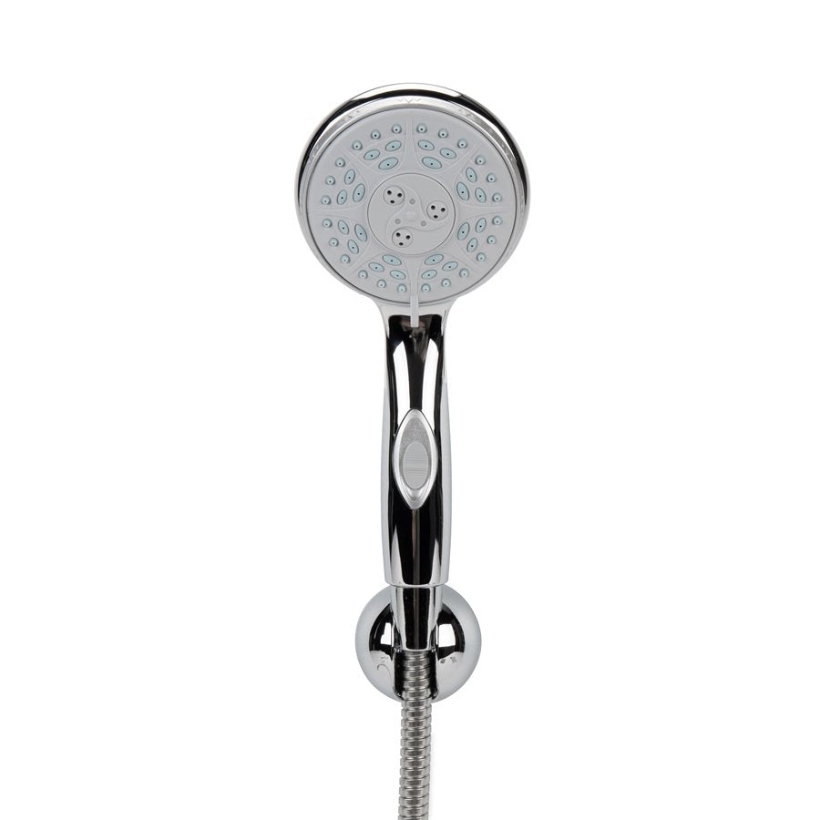 Camco Shower Head, Hand Held With 60 in Hose, With 5 Available Spray Settings, Fits Standard 1/2 in Shower Arm - 43713