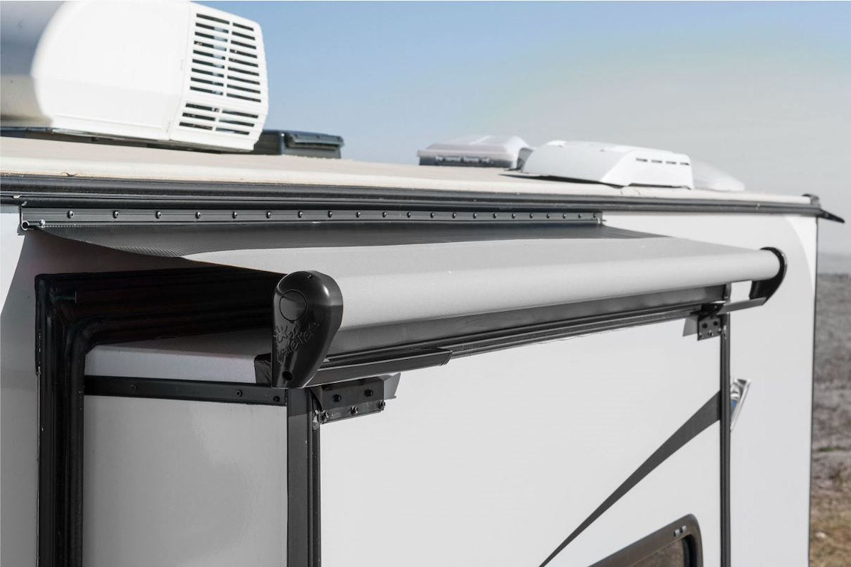 Carefree RV Awning, Roof Size Range 67 in To 72.9 in, Flange Size Range 72 in To 77.9 in, 76 in Fabric Width - HI0726262TR