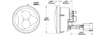 J.W. Speaker Turn Signal Light Assembly - LED, 239 J2 Series, LED Bulb, Black Aluminum Housing, Set Of 2 - 0346503