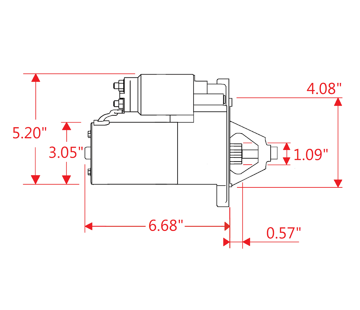 Powermaster Starter, 4.4:1 Gear Reduction Ratio, 157 Tooth Count - 9162