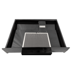 Furrion Stove Vent Hood, 22 in Width, 12 V DC, Black With Stainless Front - CXW-30-CZ02