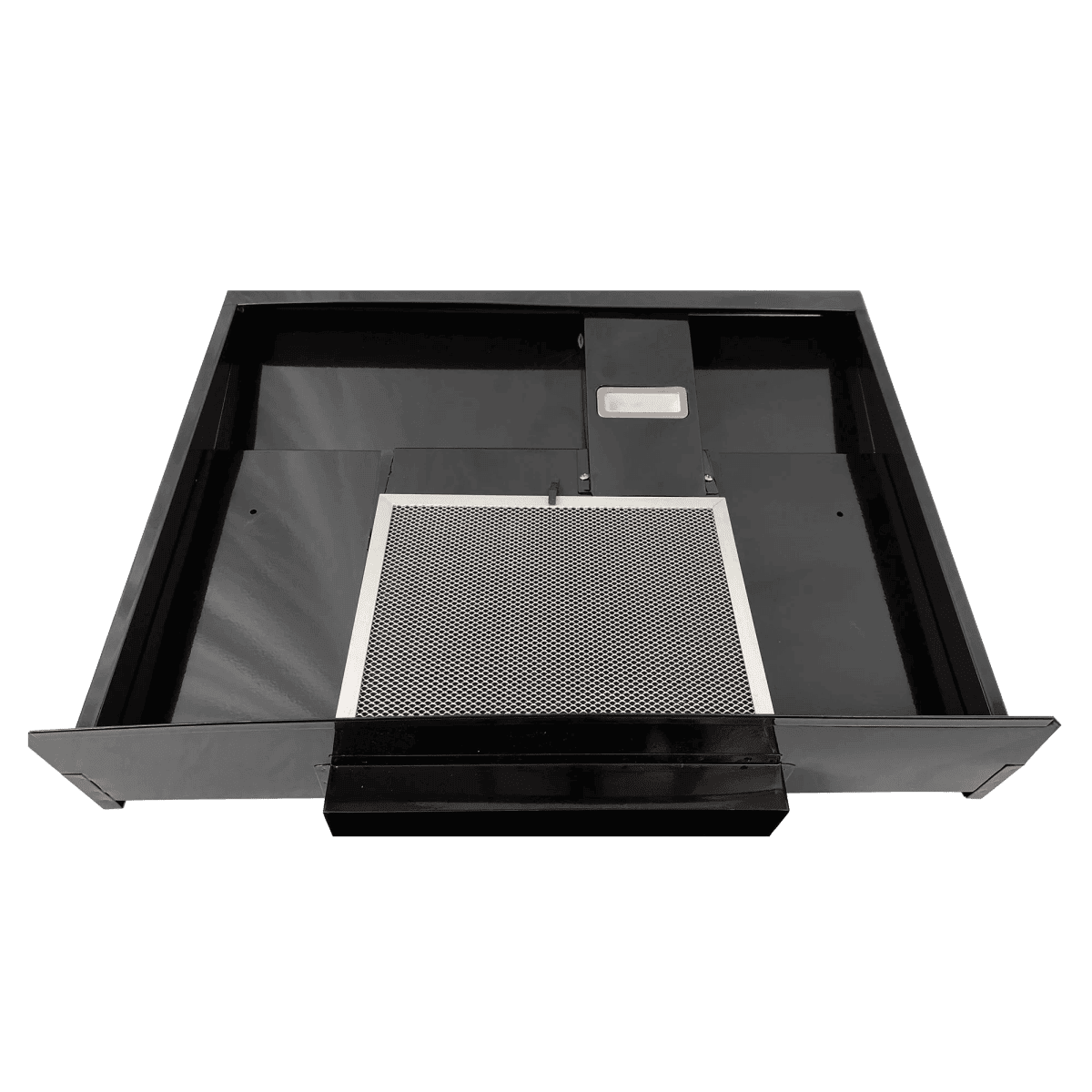 Furrion Stove Vent Hood, 22 in Width, 12 V DC, Black With Stainless Front - CXW-30-CZ02