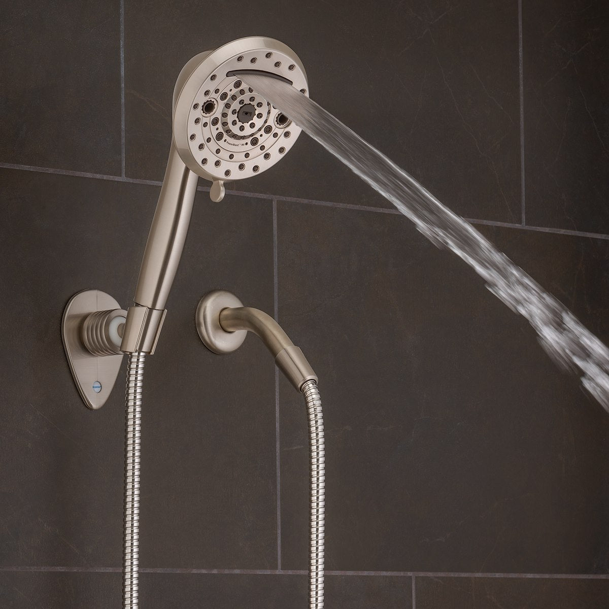 Oxygenics/ ETL Shower Head, Hand Held With 72 in Hose, With 10 Function Spray Settings, 5 in Outer Diameter - 51479