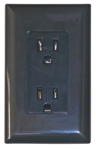 Valterra Receptacle, 125 V AC Power, Black - DG15BKVP