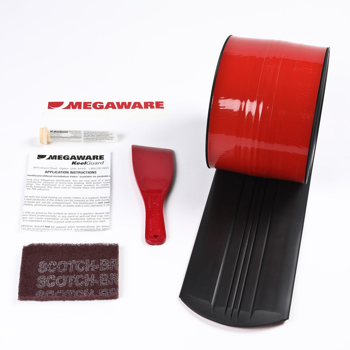 Megaware KeelGuard Keel Guard, Fits Up To 26 ft Boat, 3M Adhesive Mount, 5 in Width x 10 ft Length - 20210