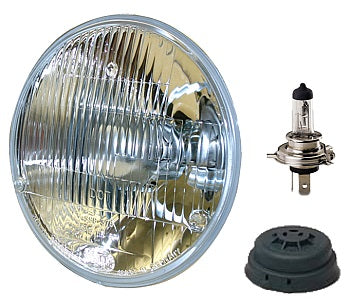 HELLA Headlight Conversion Kit, Replaces Sealed Beam Head Light, 7 in Round, H4 Bulb - 002395991
