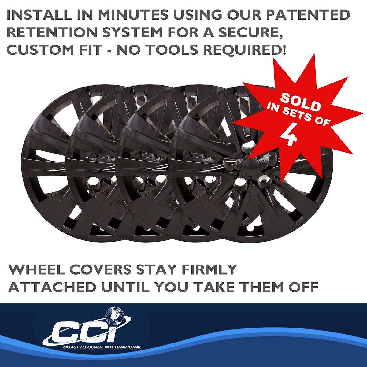 Coast2Coast Universal Wheel Covers 54616BLK product image 4