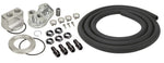 Derale Oil Filter Relocation Kit, Spin-On Adapter, 1/2 in NPT Inlet/Outlet, With Adapter/1/2 in Hose/O-Ring/Clamp/Fittings - 15748