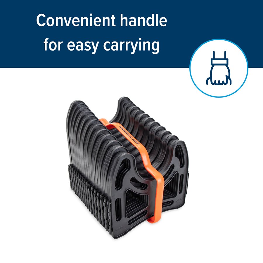 Camco Sewer Hose Support, Holds 15 ft Hose, Black - 43041