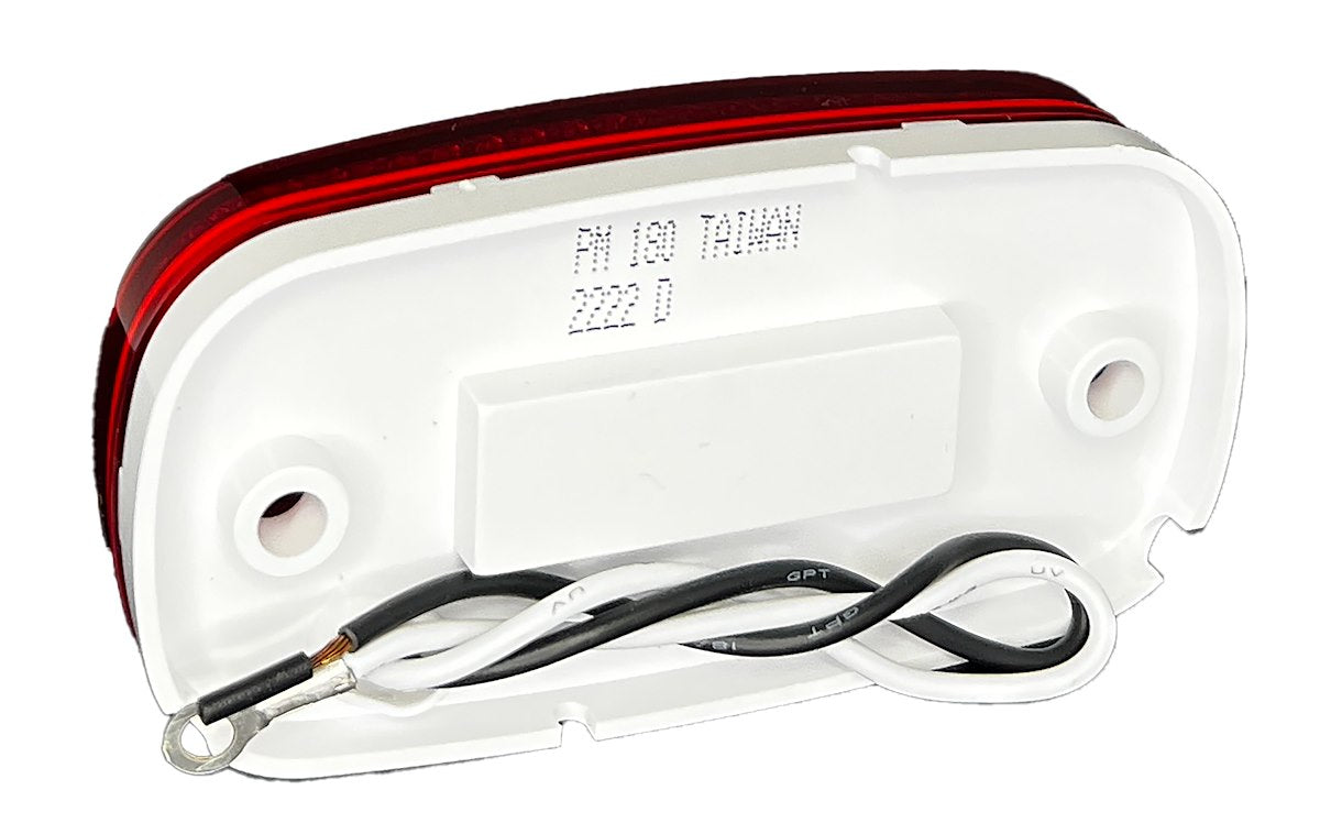 RV Designer Trailer Light, LED Bulb, Red, 4.13 in Width x 2 in Height - L903