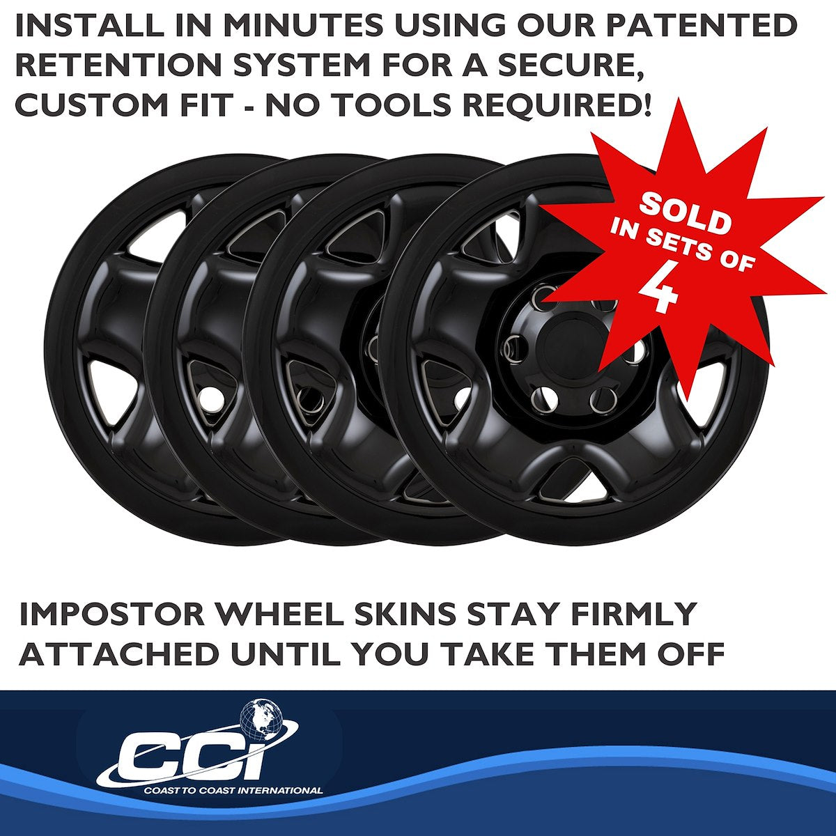 Coast2Coast Wheel Skins & Styled Wheel Covers IMP68BLKN product image 5