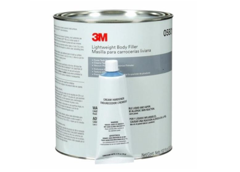 3M Body Filler, 45 Minutes Paintable Time, 20 Minutes Sanding Time, 4 Minutes Work Time - 05801