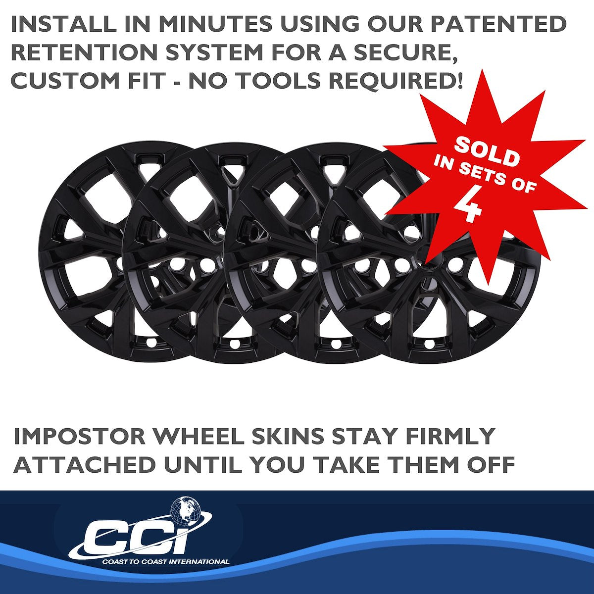 Coast2Coast Wheel Skins & Styled Wheel Covers IWCIMP483BLK product image 5
