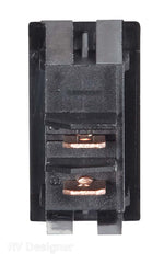 RV Designer Multi Purpose Switch, 10 amp Max, 0.550 in x 1.125 in Cutout, Black - S261