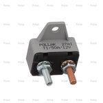 Pollak Circuit Breaker, 50 amp/12 V DC, With 90 Mounting Bracket - 54-250PL