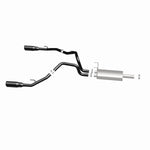 MagnaFlow Exhaust System Kit, Stainless Steel, 3 in Pipe Diameter, 5 in Black Stainless Steel Tips - 15363
