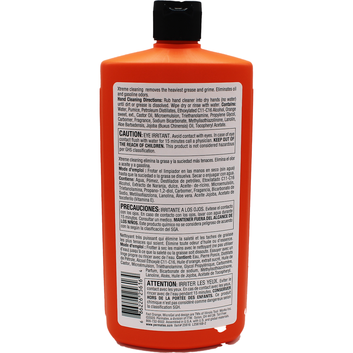 Permatex Hand Cleaner, 1 gal Bottle With Pump - 25616