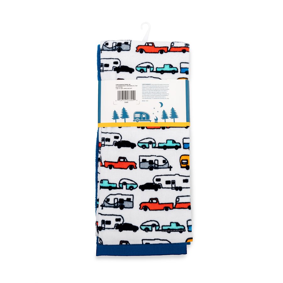Camco Towel, 27 in Length x 16-1/2 in Width, 100% Cotton, Set Of 2 - 53301