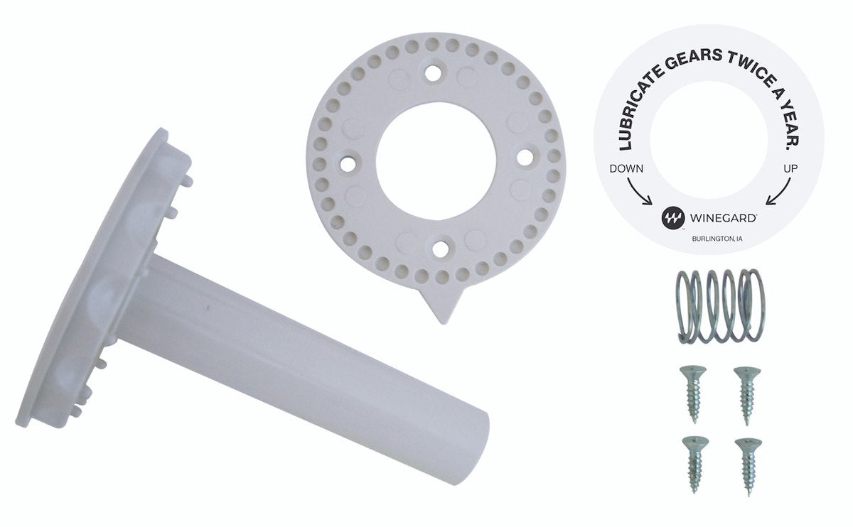 Winegard Broadcast TV Antenna Directional Handle, White, With Directional Handle/Ceiling Plate/4 Screws/Spring/Decal - RP-6300