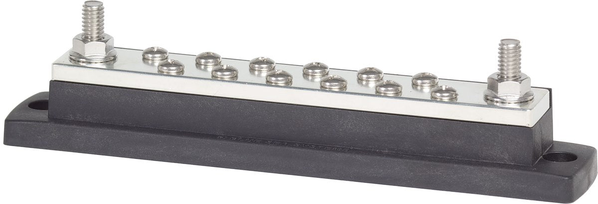 Blue Sea Busbar, 4 Stud Terminal/4 Screw Terminal, 300 V AC/48 V DC, 250 amp - 2105-BSS